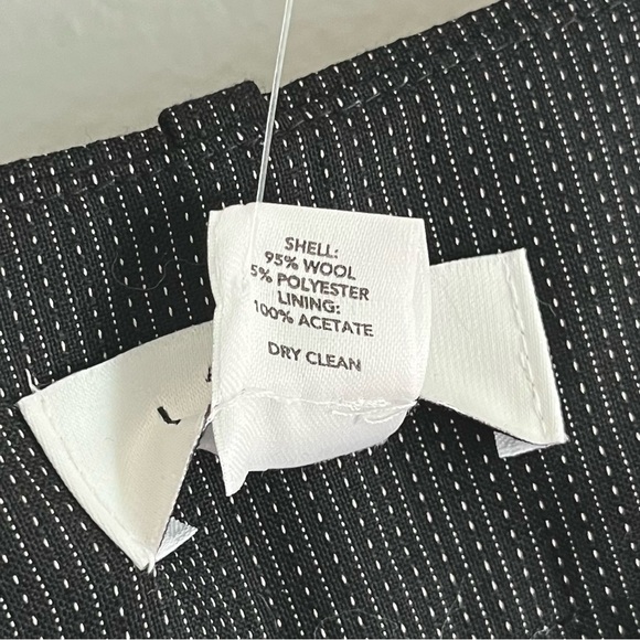 NWT Ann Taylor Loft Wool Ann Wide Leg Dress Pants Black White Dots Size 6 - Picture 8 of 8